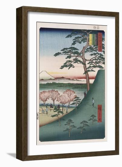 Original Fuji, Meguro', from the Series 'One Hundred Views of Famous Places in Edo'-Ando Hiroshige-Framed Giclee Print