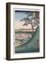 Original Fuji, Meguro', from the Series 'One Hundred Views of Famous Places in Edo'-Ando Hiroshige-Framed Giclee Print