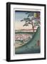 Original Fuji, Meguro', from the Series 'One Hundred Views of Famous Places in Edo'-Ando Hiroshige-Framed Giclee Print