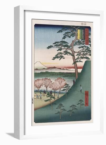 Original Fuji, Meguro', from the Series 'One Hundred Views of Famous Places in Edo'-Ando Hiroshige-Framed Giclee Print