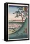 Original Fuji, Meguro', from the Series 'One Hundred Views of Famous Places in Edo'-Ando Hiroshige-Framed Stretched Canvas