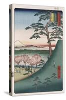 Original Fuji, Meguro', from the Series 'One Hundred Views of Famous Places in Edo'-Ando Hiroshige-Stretched Canvas