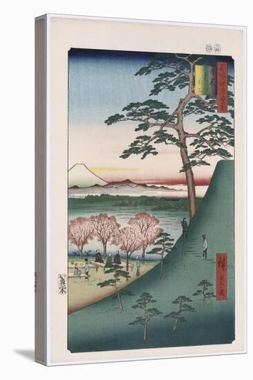 Original Fuji, Meguro', from the Series 'One Hundred Views of Famous Places in Edo'-Utagawa Hiroshige-Stretched Canvas
