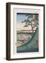 Original Fuji, Meguro', from the Series 'One Hundred Views of Famous Places in Edo'-Utagawa Hiroshige-Framed Giclee Print