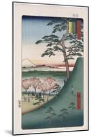 Original Fuji, Meguro', from the Series 'One Hundred Views of Famous Places in Edo'-Utagawa Hiroshige-Mounted Giclee Print