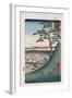 Original Fuji, Meguro', from the Series 'One Hundred Views of Famous Places in Edo'-Utagawa Hiroshige-Framed Giclee Print