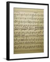 Original Handwritten Score for Schneider Polka-null-Framed Giclee Print