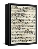 Original Manuscript of Bach's Eighth Invention-null-Framed Stretched Canvas