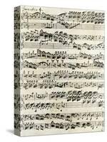Original Manuscript of Bach's Eighth Invention-null-Stretched Canvas