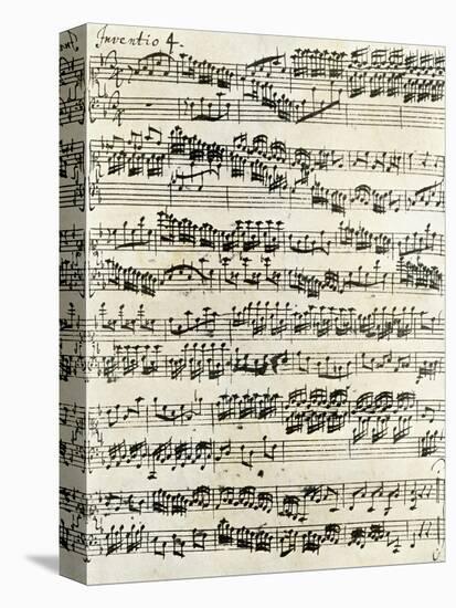 Original Manuscript of Bach's Eighth Invention-null-Stretched Canvas