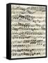 Original Manuscript of Bach's Eighth Invention-null-Framed Stretched Canvas