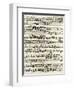 Original Manuscript of Bach's Eighth Invention-null-Framed Giclee Print