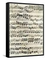 Original Manuscript of Bach's Eighth Invention-null-Framed Stretched Canvas