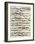 Original Manuscript of Bach's Eighth Invention-null-Framed Giclee Print