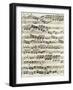 Original Manuscript of Bach's Eighth Invention-null-Framed Giclee Print