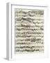 Original Manuscript of Bach's Eighth Invention-null-Framed Giclee Print