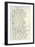 Original Manuscript of the Epilogue to the Idylls of the King, C1872-Alfred Lord Tennyson-Framed Giclee Print