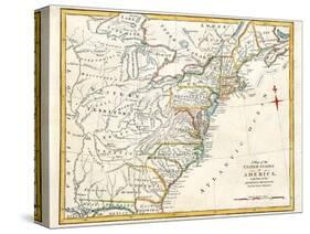 Original Map Of North America-Tektite-Stretched Canvas