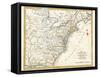 Original Map Of North America-Tektite-Framed Stretched Canvas