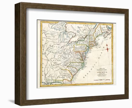 Original Map Of North America-Tektite-Framed Art Print