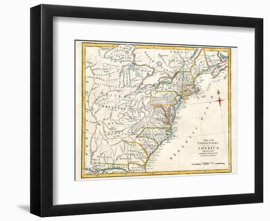 Original Map Of North America-Tektite-Framed Art Print