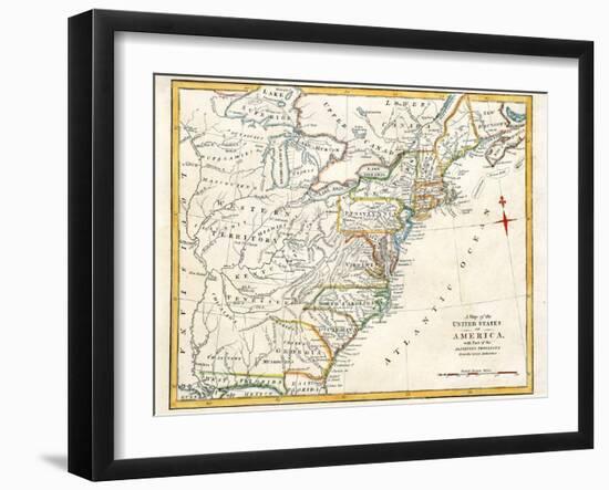 Original Map Of North America-Tektite-Framed Art Print