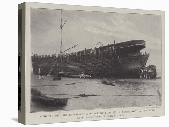 Original Method of Raising a Wreck by Floating a Vessel Within the Hull at Boston Deeps-null-Stretched Canvas