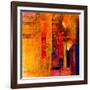 Original Oil Painting,Oil and Mixed Media on Canvas-Laurin Rinder-Framed Photographic Print
