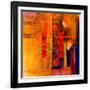 Original Oil Painting,Oil and Mixed Media on Canvas-Laurin Rinder-Framed Photographic Print