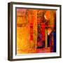 Original Oil Painting,Oil and Mixed Media on Canvas-Laurin Rinder-Framed Photographic Print