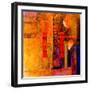 Original Oil Painting,Oil and Mixed Media on Canvas-Laurin Rinder-Framed Photographic Print