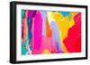 Original Oil Painting on Canvas. Abstract Art Background. . Fragment of Artwork. Brushstrokes of Pa-Sweet Art-Framed Art Print