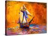 Original Oil Painting on Canvas-Sail Boat-Modern Impressionism by Nikolov-Ivailo Nikolov-Stretched Canvas