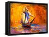 Original Oil Painting on Canvas-Sail Boat-Modern Impressionism by Nikolov-Ivailo Nikolov-Framed Stretched Canvas