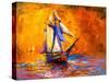 Original Oil Painting on Canvas-Sail Boat-Modern Impressionism by Nikolov-Ivailo Nikolov-Stretched Canvas
