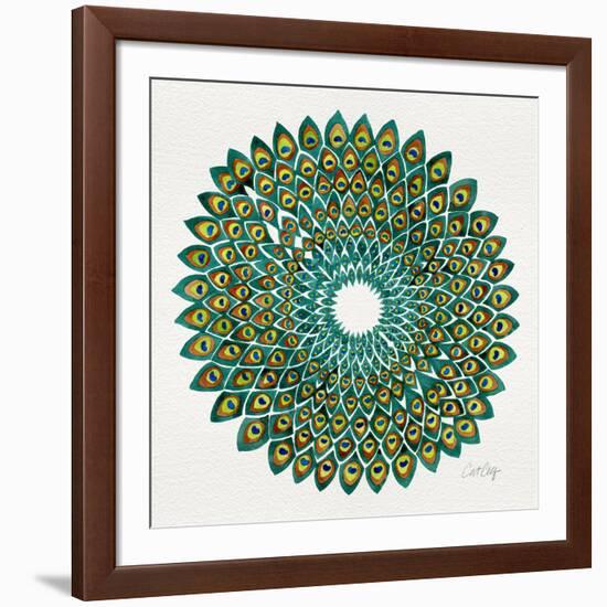 Original Peacock-Cat Coquillette-Framed Giclee Print