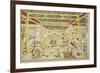 Original Perspective Picture of the Fashionable Seven Gods of Good Fortune , 1740s-Okumura Masanobu-Framed Giclee Print