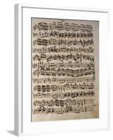 Original Piano Sheet Music-Giovanni Battista Somis-Framed Giclee Print