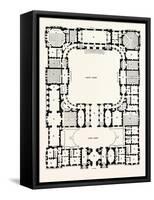 Original Plan of the Principal Storey of the New Building for the University of Edinburgh-null-Framed Stretched Canvas