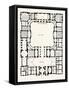 Original Plan of the Principal Storey of the New Building for the University of Edinburgh-null-Framed Stretched Canvas