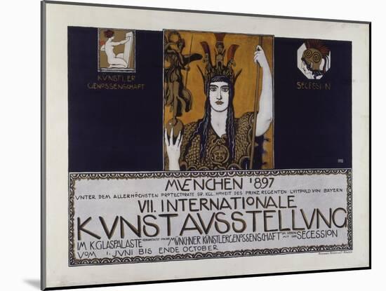 Original Poster for the Vii. International Art Exhibition 1897-Franz von Stuck-Mounted Giclee Print