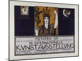 Original Poster for the Vii. International Art Exhibition 1897-Franz von Stuck-Mounted Giclee Print