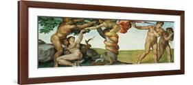 Original Sin, Ceiling Frescoes after Restoration-Michelangelo Buonarroti-Framed Giclee Print