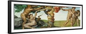Original Sin, Ceiling Frescoes after Restoration-Michelangelo Buonarroti-Framed Giclee Print
