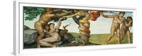 Original Sin, Ceiling Frescoes after Restoration-Michelangelo Buonarroti-Framed Giclee Print