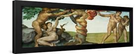 Original Sin, Ceiling Frescoes after Restoration-Michelangelo Buonarroti-Framed Giclee Print