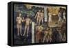 Original Sin, Expulsion of Adam and Eve from Paradise, Sacrifice of Cain and Abel-Giusto de' Menabuoi-Framed Stretched Canvas