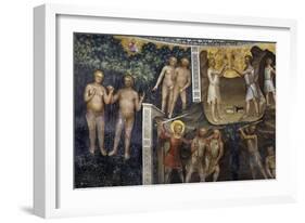 Original Sin, Expulsion of Adam and Eve from Paradise, Sacrifice of Cain and Abel-Giusto de' Menabuoi-Framed Giclee Print