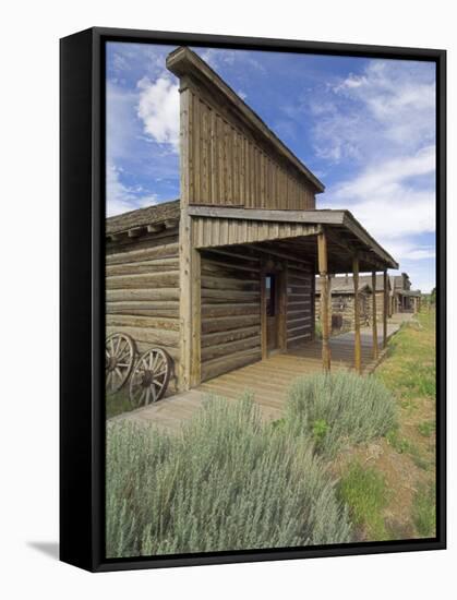 Original Storefront or Saloon Relocated to the Wild West Town of Cody, Montana, USA-Neale Clarke-Framed Stretched Canvas