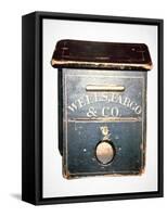 Original Wells Fargo and Co. Letter Box of the Old West, C.1880 (Wood)-American-Framed Stretched Canvas
